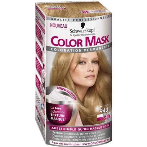 Vous souhaitez utiliser les colorations pour cheveux pour cacher des cheveux blancs ou pour donner une nouvelle teinte à vos cheveux ? Schwarzkopf - Color Mask - Coloration Permanente pour ...