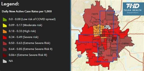 Tulsa County Zip Code Map Down Slightly From Record Red Ous Covid