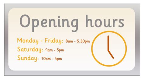 Opening Hours Sign Free Early Years And Primary Teaching Resources