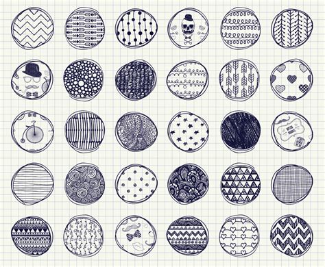 32 Pen Drawing Seamless Patterns Patterns On Creative Market