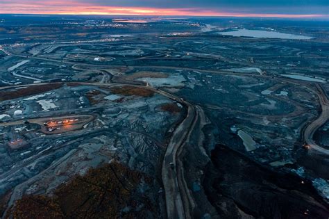 Surface Mining Of Tar Sands For Oil In Alberta Canada The Tar Sand