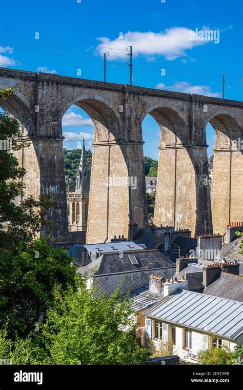 France Finistere Morlaix The Viaduct Railway Bridge Stock Photo Alamy