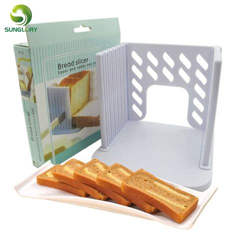 One large grocery store has a slicer similar to this one near me. Kitchen DIY Bread Slicer Guide Loaf Toast Cutter Leveler Bread Cutting Slice Fixator Tools 4 ...