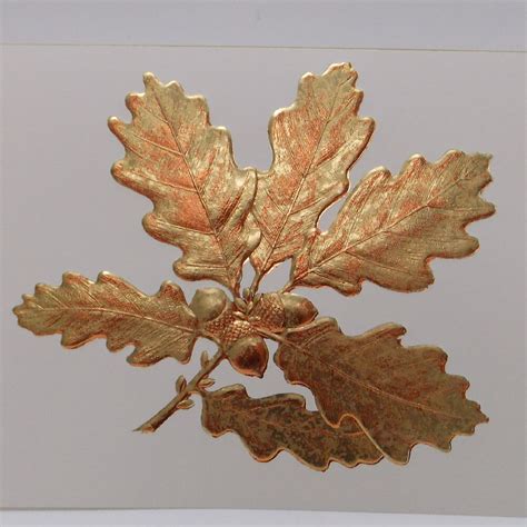 Kasumisou Gallery — Paula Skene Designs Gold Foil Embossed Oak Leaves