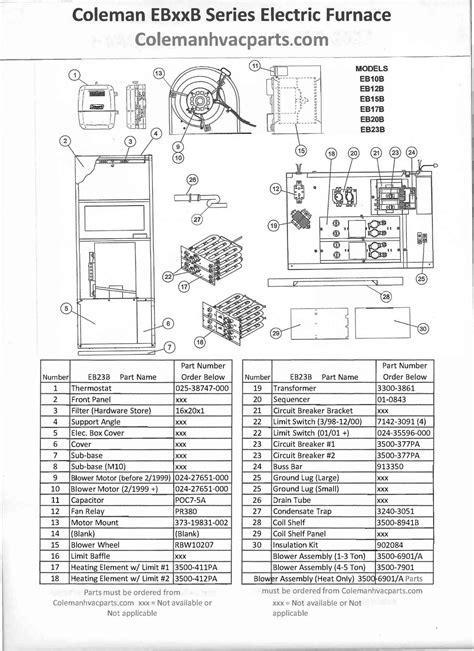 Coleman Eb15b Electric Furnace Manual