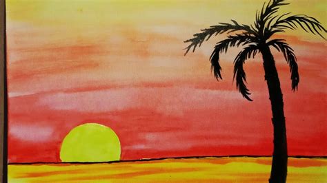 Simple Beautiful Sunset Drawing Easy Drawing Tutorial For Procreate Riset