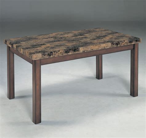 Achillea Marble Dining Table In Cherry Birch By Homelegance