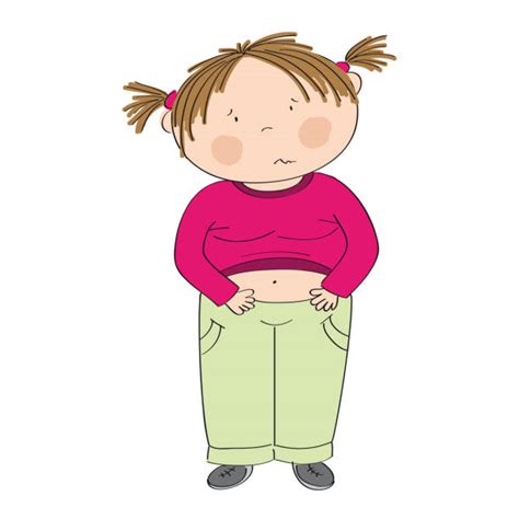 Cartoon Of Belly Button Girl Illustrations Royalty Free Vector