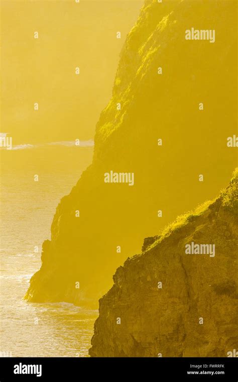 North Shore Maui Sea Cliffs At Sunrise Stock Photo Alamy