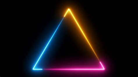 Abstract Neon Triangle Fluorescent Light Stock Footage Sbv 334225007