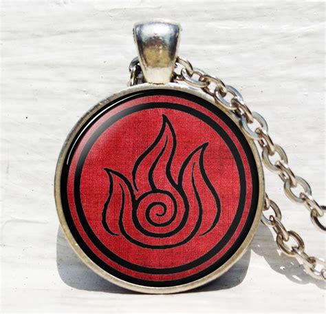 Avatar The Last Airbender Fire Nation Pendant Necklace Jewelry Etsy