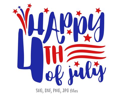Happy 4th of July SVG USA svg Happy Fourth of July svg | Etsy
