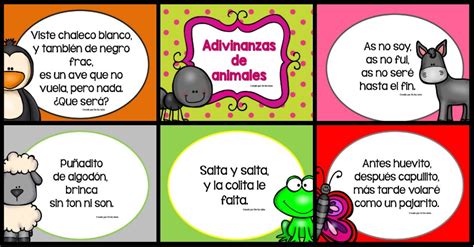 El juego contiene varias plantillas con casillas interactivas. Colección de adivinanzas de ANIMALES para niños - Imagenes ...