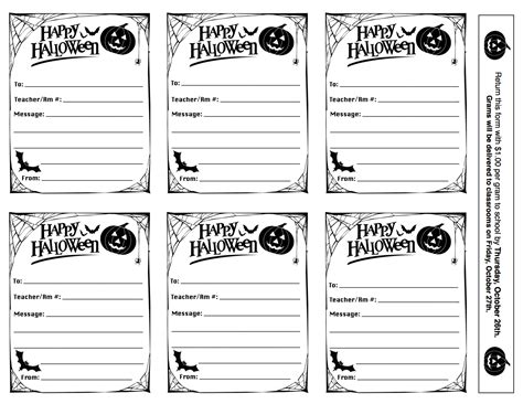 It's about that time of year: Halloween candy gram for school. | Classroom lesson plans ...