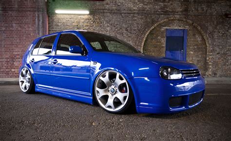 Vw S Jazz Blue So Lovely On The Mk4 Helped Here By Great Rims And Stance Vw Golf Vw Golf