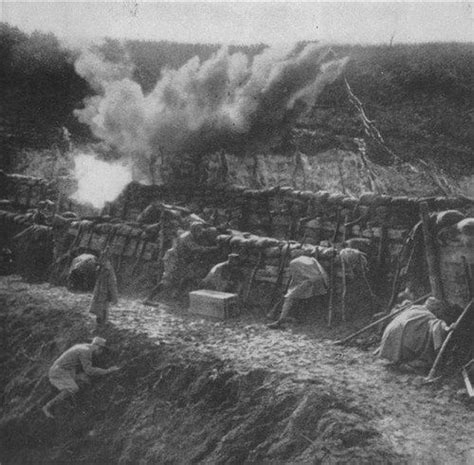 Shell Explosion Near A Trench Ww1 History World War I Pinterest