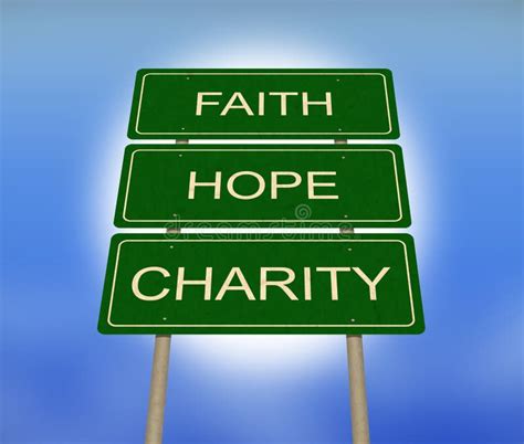 Faith Hope And Charity Road Sign Stock Illustration Image 53615521