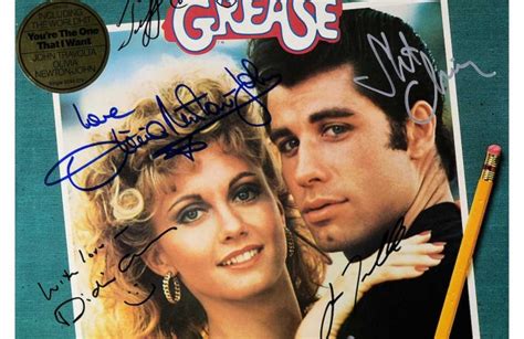 Grease Signed Original Soundtrack Olivia Newton John John
