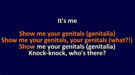 Joe Lajoie Show Me Your Genitals Karaoke Instrumental Lyrics