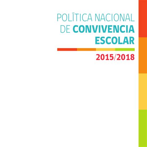 POLÍTICA NACIONAL DE CONVIVENCIA ESCOLAR