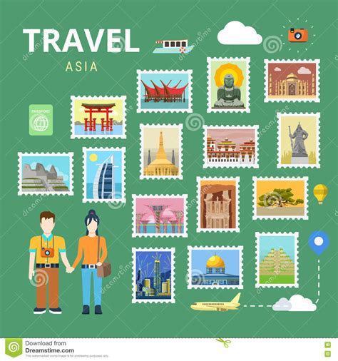 Travel To Asia China Icons And Isolated Design Elements Set Vector