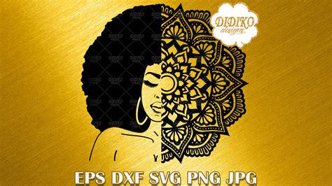 Card Making And Stationery Afro Woman Svg Instant Download Afro Girl Svg