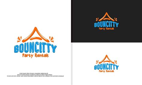 Bounce Party Rentals Logo Kids Party Logo 14910985 Vector Art At Vecteezy