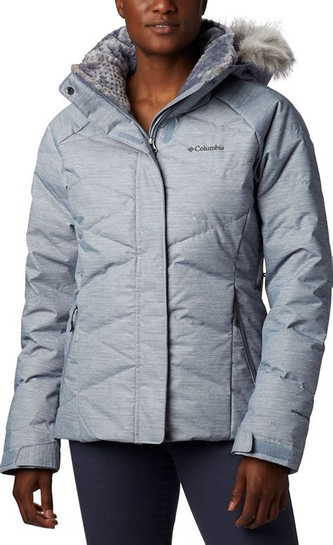 Columbia Lay D Down Ii Jacket Tradewinds Grey Twill Print Vestes Ski Femme Snowleader