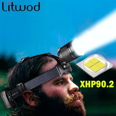 Most Powerful Xhp902 Led Headlamp Built Cooling Fun Headlight Lamp