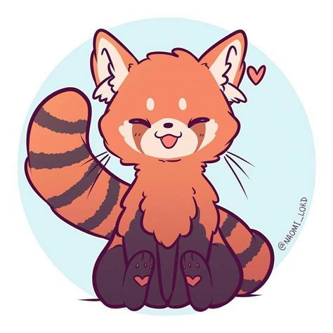 Kawaii Red Panda в 2019 г Рисунок панды Милые рисунки и Рисунки