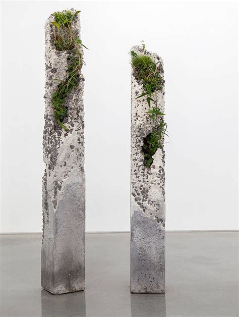Sculptural Installations Made Of Concrete And Plants Concrete