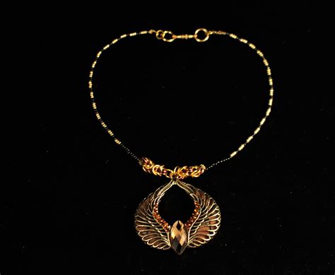 Gold And Black Choker Egyptian Necklace Etsy