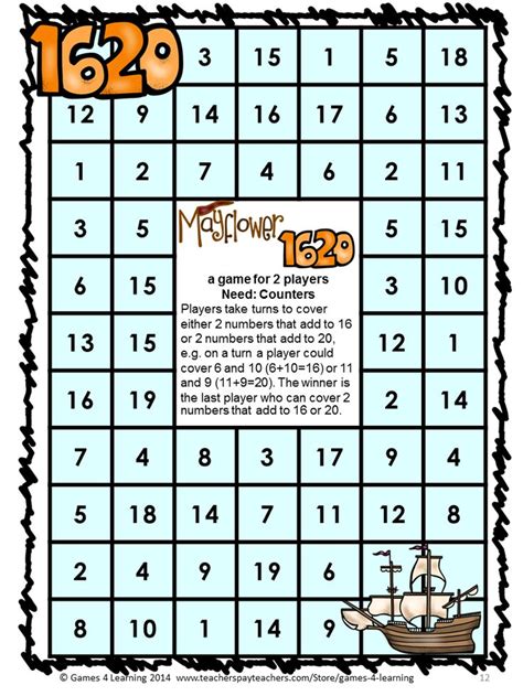78 Best Images About Math Board Games On Pinterest Fourth Grade