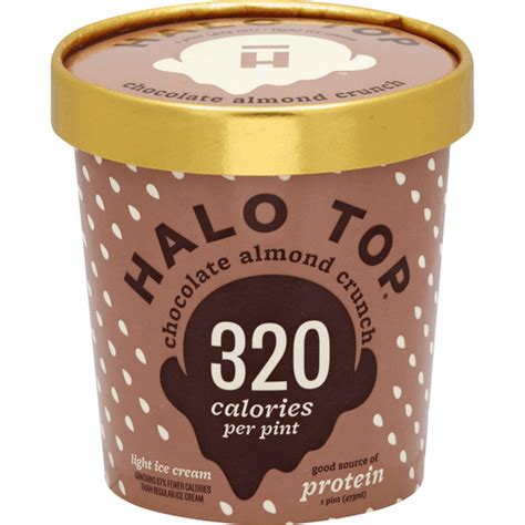 Halo Top Ice Cream Light Chocolate Almond Crunch Ice Cream Reasor S