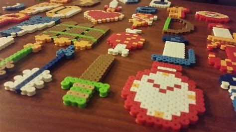 The Legend Of Zelda Items Nes Perler Sprites Coasters Etsy