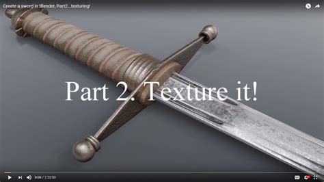 Tutorial Time To Texture The Sword Blendernation