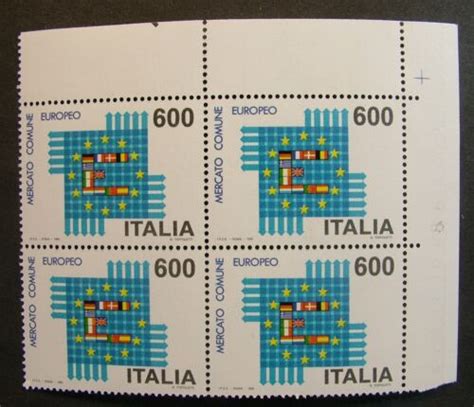 1992 Italia 600 Lire Mercato Comune Europeo Quartina Mnh Ebay