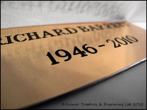 Engraved Brass Plaque