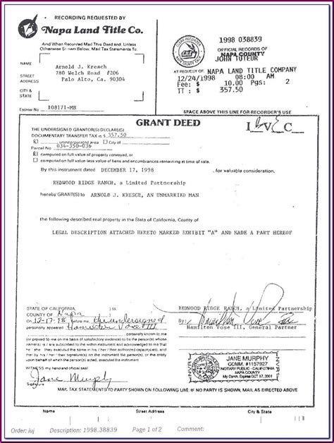 Free Grant Deed Template Template 1 Resume Examples E4y4zga52l