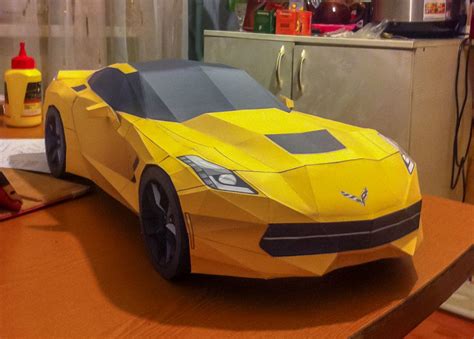 Corvette Stingray Diy Papercraft Model Built By Vadim Rakevich Of