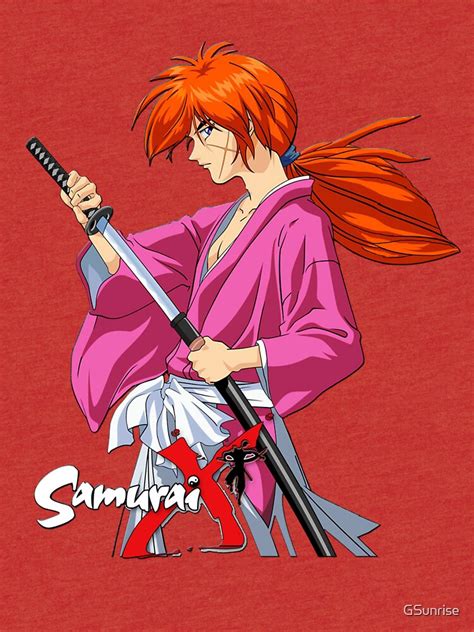 Himura Kenshin Battousai Samurai X T Shirt By Gsunrise Redbubble