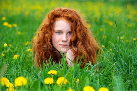Red Haired Girl Stock Photo Image Of Happy Health Female 39892638