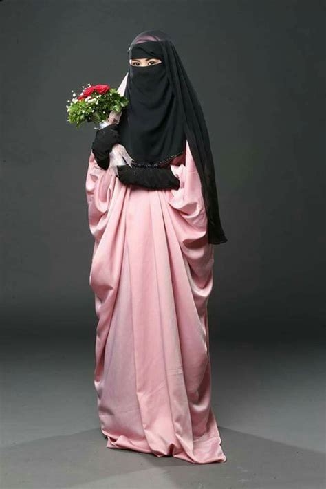 pink jilbab with niqab and gloves model pakaian hijab model baju wanita gaya hijab
