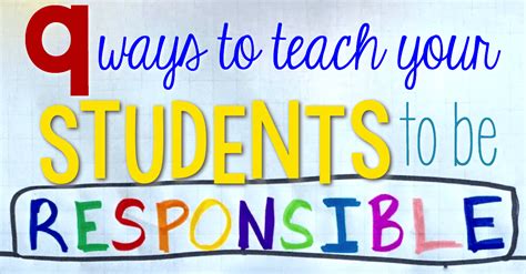 Teach Responsibility In The Elementary Classroom