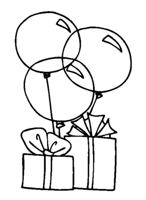 birthday balloons drawings sketch coloring page
