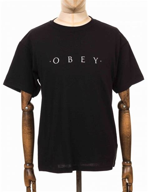 Obey Clothing Novel Sustainable Tee Black Clothing From Fat Buddha
