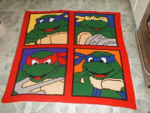 'teenage mutant ninja turtles' counted cross stitch kit by cross stitch kingdom. teenage mutant ninja turtles tmnt crochet pattern ...