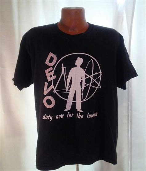 Devo Duty Now For The Future Mens Black Vintage T Shirt Large Vintage