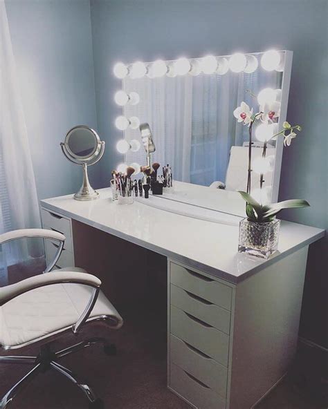 Turn a modest ikea shelf into the ultimate modern vanity by sticking on tapered wood legs and for a warm aesthetic, opt for a metallic gold base. This #ImpressionsVanityGlowXLPro is the perfect ...