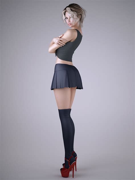 Clothing Skirt Student 3d Model Cgtrader
